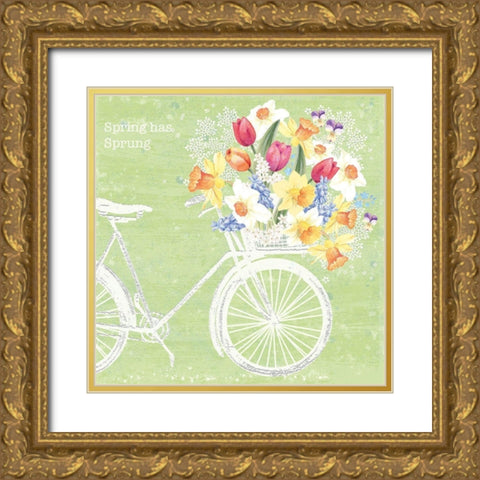Spring Sprung Gold Ornate Wood Framed Art Print with Double Matting by P.S. Art