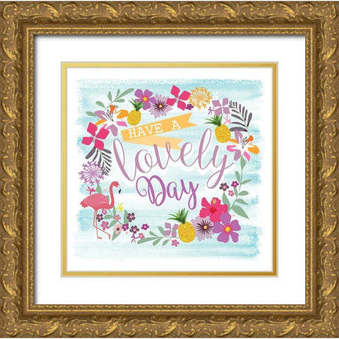 Lovely Day Gold Ornate Wood Framed Art Print with Double Matting by P.S. Art