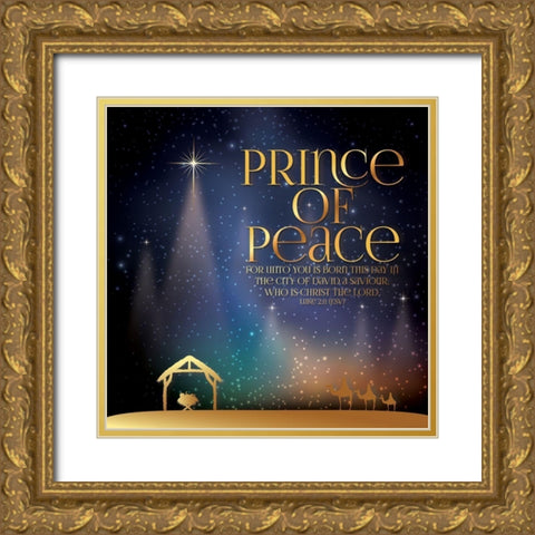 Prince of Peace Gold Ornate Wood Framed Art Print with Double Matting by P.S. Art