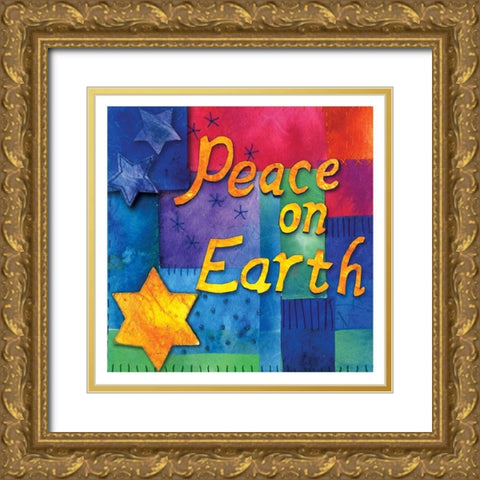 Peace on Earth Gold Ornate Wood Framed Art Print with Double Matting by P.S. Art