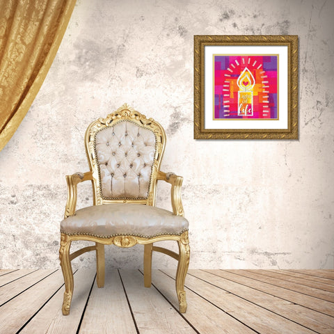 Light of Life Gold Ornate Wood Framed Art Print with Double Matting by P.S. Art