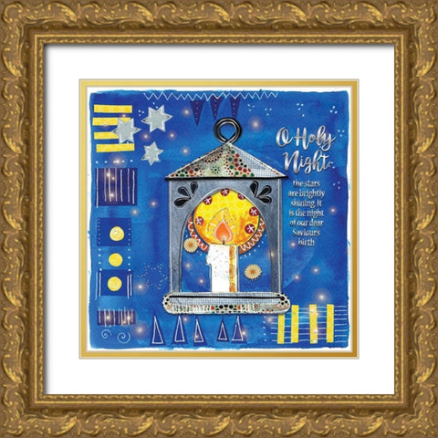 Holy Night Gold Ornate Wood Framed Art Print with Double Matting by P.S. Art