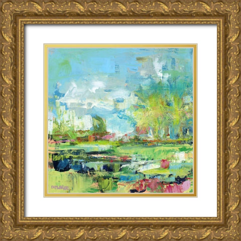 Summer Coast Gold Ornate Wood Framed Art Print with Double Matting by Pamela J. Wingard