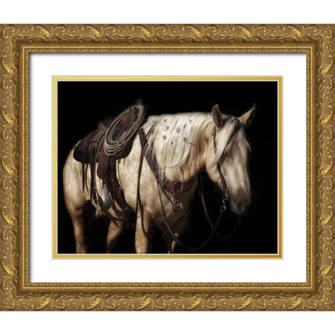 Lavender Gold Ornate Wood Framed Art Print with Double Matting by PBurchettPhoto