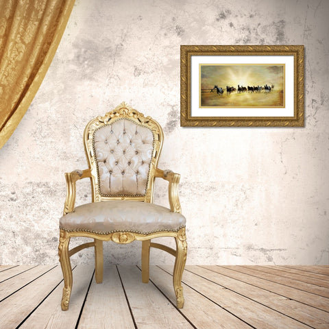 Headed Home II Gold Ornate Wood Framed Art Print with Double Matting by Murdock, Ramona