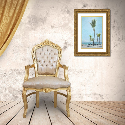 Palm IV Gold Ornate Wood Framed Art Print with Double Matting by Murdock, Ramona