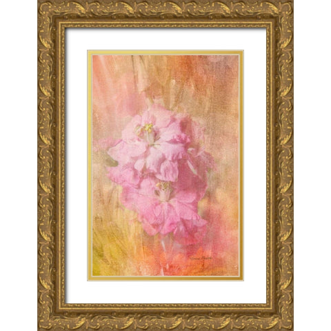 Snap Dragon Gold Ornate Wood Framed Art Print with Double Matting by Murdock, Ramona