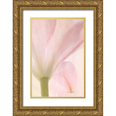 Lily on Canvas Gold Ornate Wood Framed Art Print with Double Matting by Murdock, Ramona
