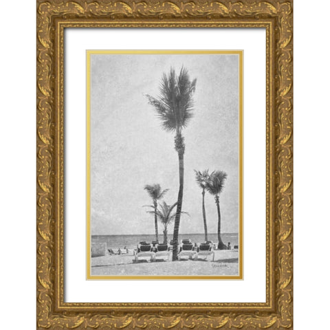 Blue Serenity Gold Ornate Wood Framed Art Print with Double Matting by Murdock, Ramona