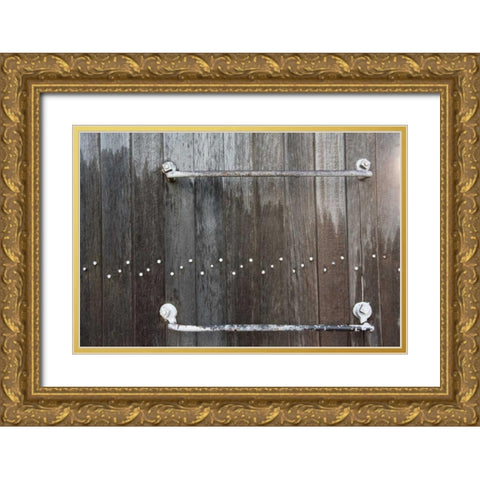 Weathered Wood and Iron II Gold Ornate Wood Framed Art Print with Double Matting by Murdock, Ramona