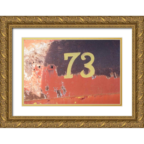 Number 73 Gold Ornate Wood Framed Art Print with Double Matting by Murdock, Ramona