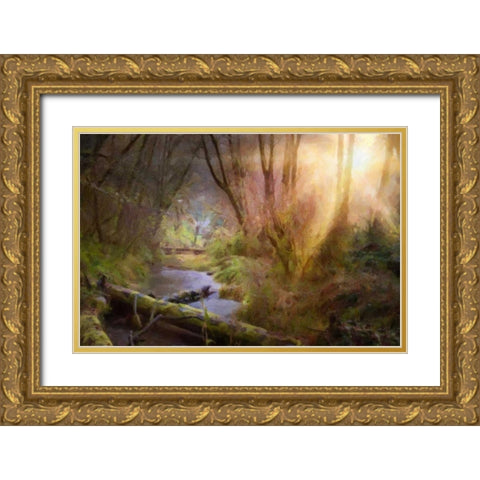 Light Burst Gold Ornate Wood Framed Art Print with Double Matting by Murdock, Ramona