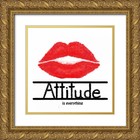 Attitude Gold Ornate Wood Framed Art Print with Double Matting by Murdock, Ramona