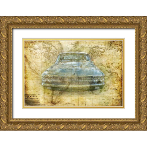 Vintage Mercury Gold Ornate Wood Framed Art Print with Double Matting by Murdock, Ramona