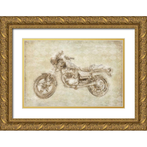 Motorcycle Gold Ornate Wood Framed Art Print with Double Matting by Murdock, Ramona