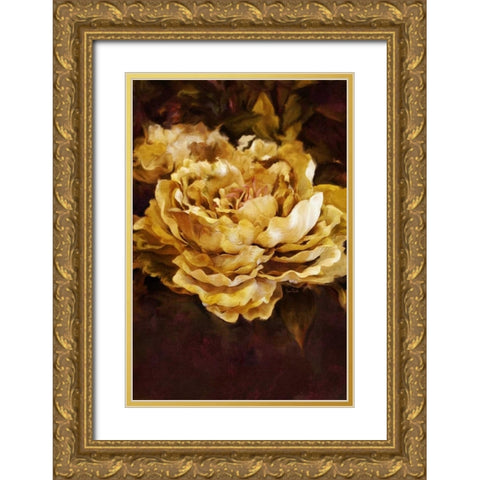 Floral Gold Ornate Wood Framed Art Print with Double Matting by Murdock, Ramona
