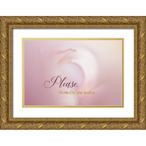 Be Kind Gold Ornate Wood Framed Art Print with Double Matting by Murdock, Ramona
