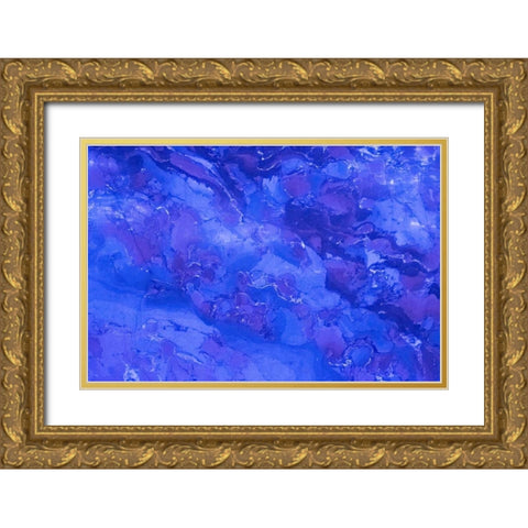 Marble Ocean I Gold Ornate Wood Framed Art Print with Double Matting by Murdock, Ramona