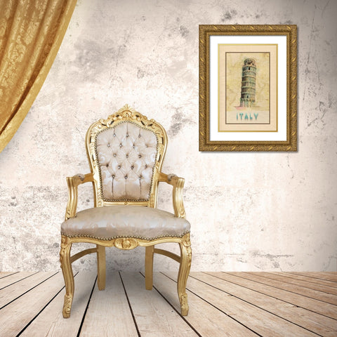 Travel Italy Gold Ornate Wood Framed Art Print with Double Matting by Murdock, Ramona