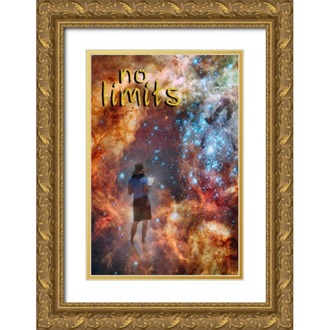 No Limits Gold Ornate Wood Framed Art Print with Double Matting by Murdock, Ramona