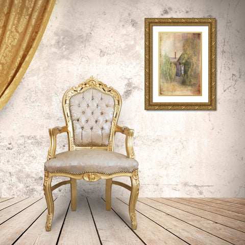 Some Place in Time Gold Ornate Wood Framed Art Print with Double Matting by Murdock, Ramona
