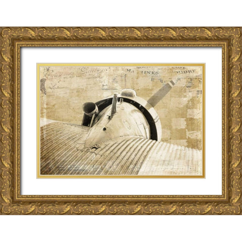 Vintage Prop Gold Ornate Wood Framed Art Print with Double Matting by Murdock, Ramona