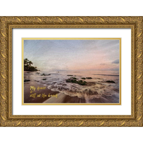 Still at the Beach Gold Ornate Wood Framed Art Print with Double Matting by Murdock, Ramona