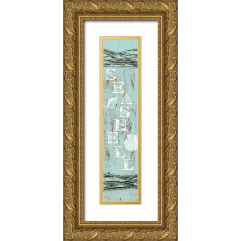 Seashell Gold Ornate Wood Framed Art Print with Double Matting by Murdock, Ramona