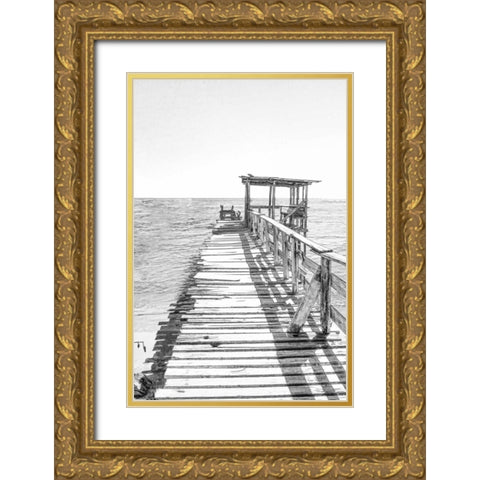 The Pier Gold Ornate Wood Framed Art Print with Double Matting by Murdock, Ramona