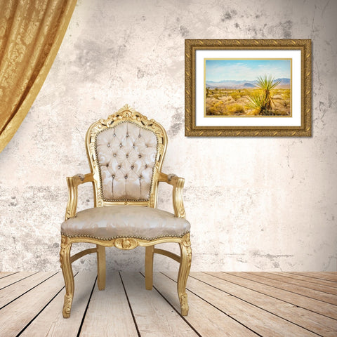 Utah Desert Yucca Gold Ornate Wood Framed Art Print with Double Matting by Murdock, Ramona