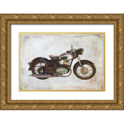 Ardie Motorcycle Gold Ornate Wood Framed Art Print with Double Matting by Murdock, Ramona