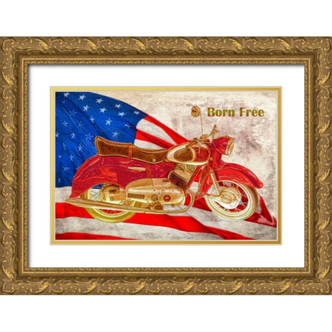 Born Free Gold Ornate Wood Framed Art Print with Double Matting by Murdock, Ramona