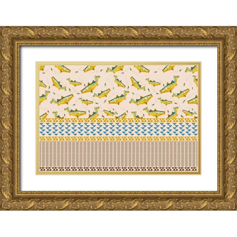 Wishin I Was Fishin Gold Ornate Wood Framed Art Print with Double Matting by Murdock, Ramona