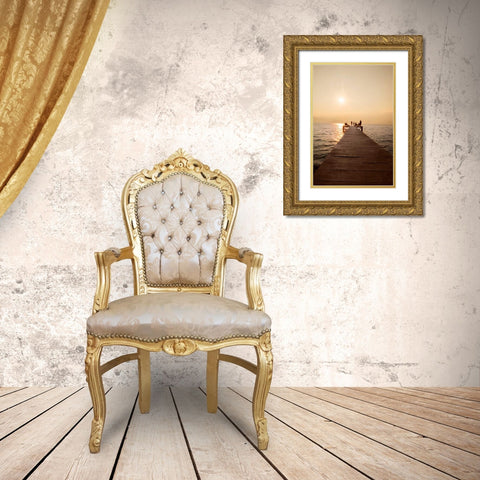 Summer at the Lake II Gold Ornate Wood Framed Art Print with Double Matting by Murdock, Ramona