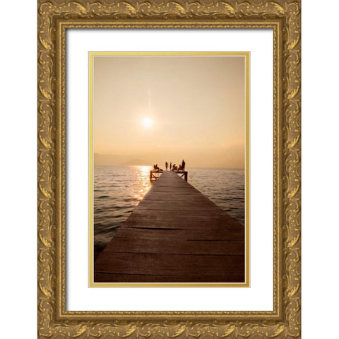 Summer at the Lake II Gold Ornate Wood Framed Art Print with Double Matting by Murdock, Ramona