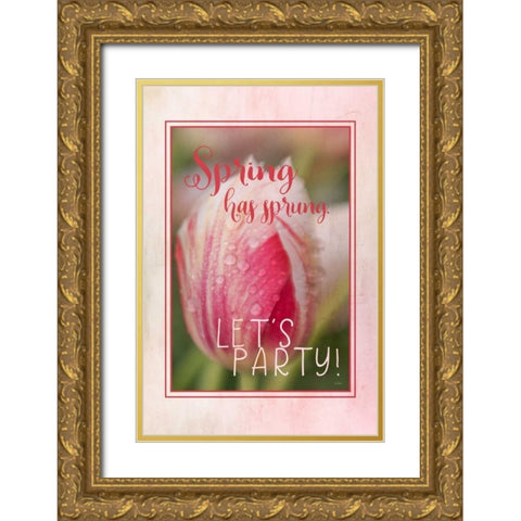Spring Has Sprung Gold Ornate Wood Framed Art Print with Double Matting by Murdock, Ramona