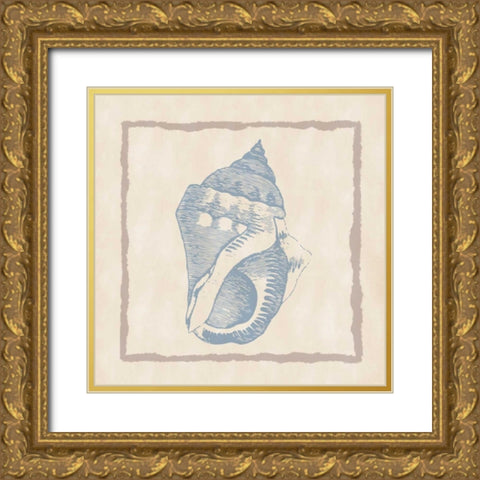 Shell II Gold Ornate Wood Framed Art Print with Double Matting by Murdock, Ramona