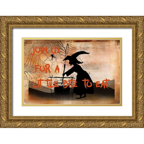 Join Us for a Bit to Eat Gold Ornate Wood Framed Art Print with Double Matting by Murdock, Ramona