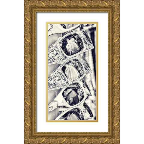 Cool Glass II Gold Ornate Wood Framed Art Print with Double Matting by Murdock, Ramona