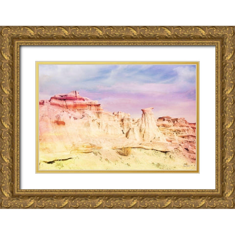 Bisti Badlands Desert Wonderland III Gold Ornate Wood Framed Art Print with Double Matting by Murdock, Ramona