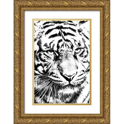 Kitty Kitty Gold Ornate Wood Framed Art Print with Double Matting by Murdock, Ramona