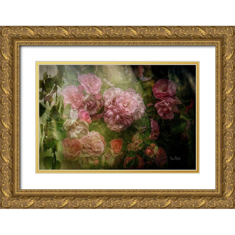 Evening Light on Roses I Gold Ornate Wood Framed Art Print with Double Matting by Murdock, Ramona