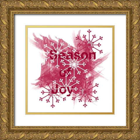 Season of Joy Gold Ornate Wood Framed Art Print with Double Matting by Murdock, Ramona