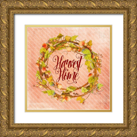 Harvest Home Gold Ornate Wood Framed Art Print with Double Matting by Murdock, Ramona