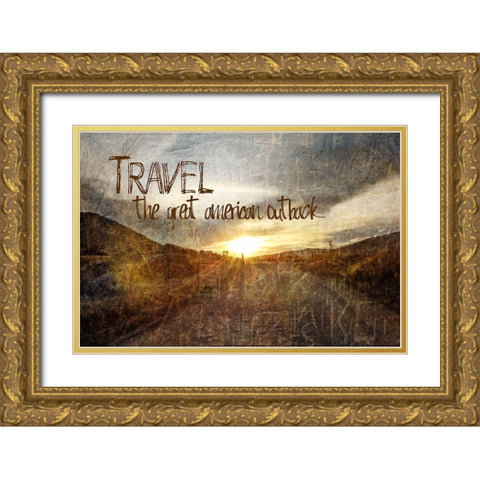 Travel, American Outback Gold Ornate Wood Framed Art Print with Double Matting by Murdock, Ramona