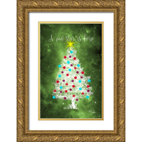 A New Star is Born Gold Ornate Wood Framed Art Print with Double Matting by Murdock, Ramona