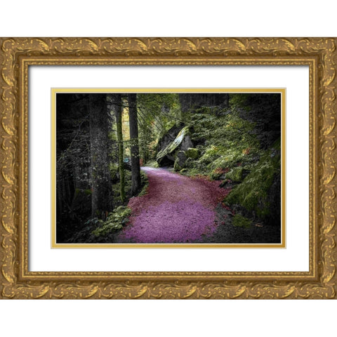 Path to Serenity Gold Ornate Wood Framed Art Print with Double Matting by Murdock, Ramona