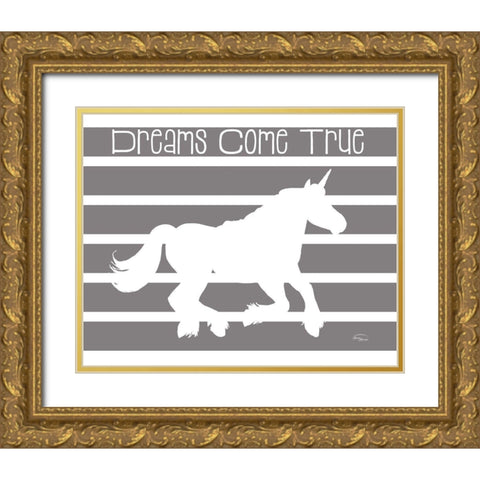 Dreams Come True Gold Ornate Wood Framed Art Print with Double Matting by Murdock, Ramona