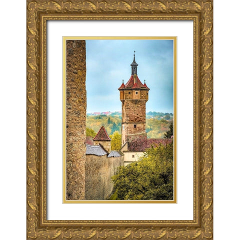 The High Tower Gold Ornate Wood Framed Art Print with Double Matting by Murdock, Ramona