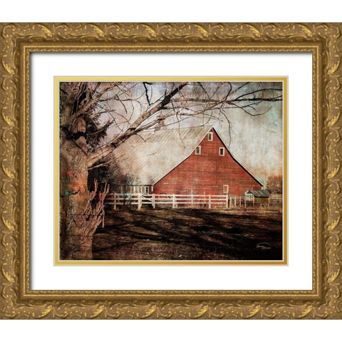 Still Working Gold Ornate Wood Framed Art Print with Double Matting by Murdock, Ramona